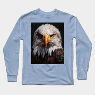 Oil Paint, Hyperrealism, Amazing Zoo Eagle Long Sleeve T-Shirt